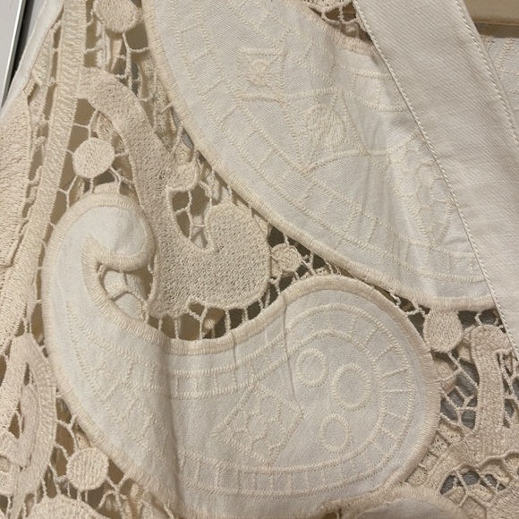 NWT ettitwa by Anthropologie Ivory Jacket with detailing size large - Picture 3 of 6